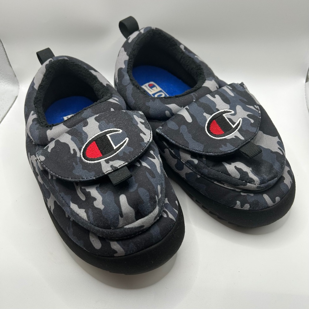 Champion Kids Camo Indoor/Outdoor Slippers with pockets size 6Y - Picture 2 of 12